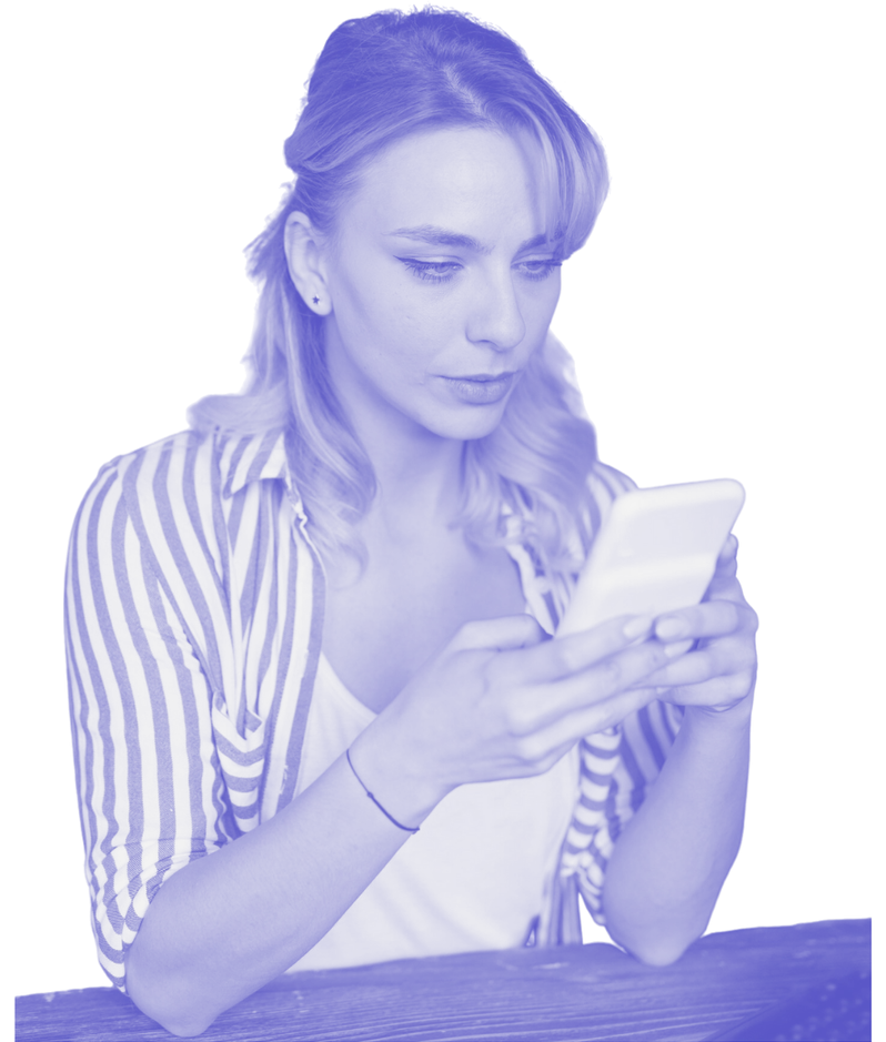 Person checking mobile